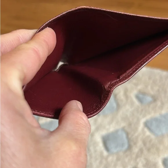 Cartier Burgundy Leather Billfold - Picture 2 of 7